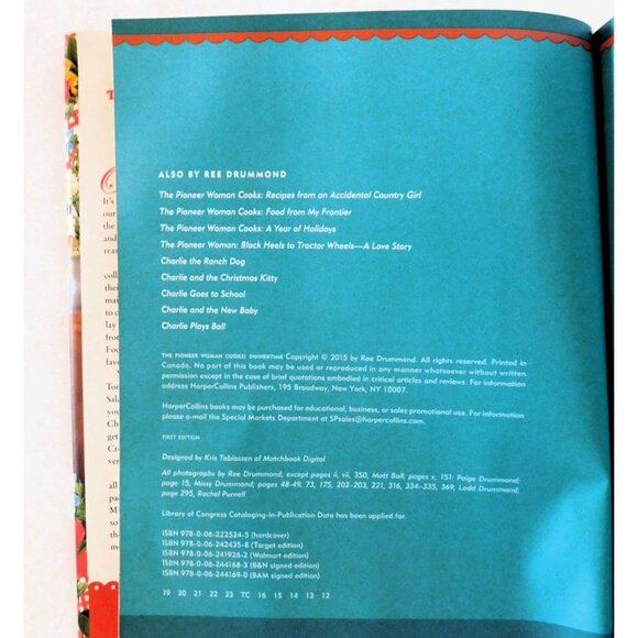 Pioneer Woman Cooks Dinnertime by Ree Drummond Cookbook 1st Edition 2015 HBDJ - Picture 5 of 7